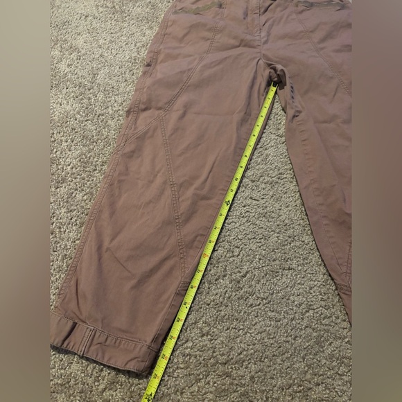 Anthropologie 4Ellie Embroidered Brown Utility Pants Size 12 - Picture 7 of 9